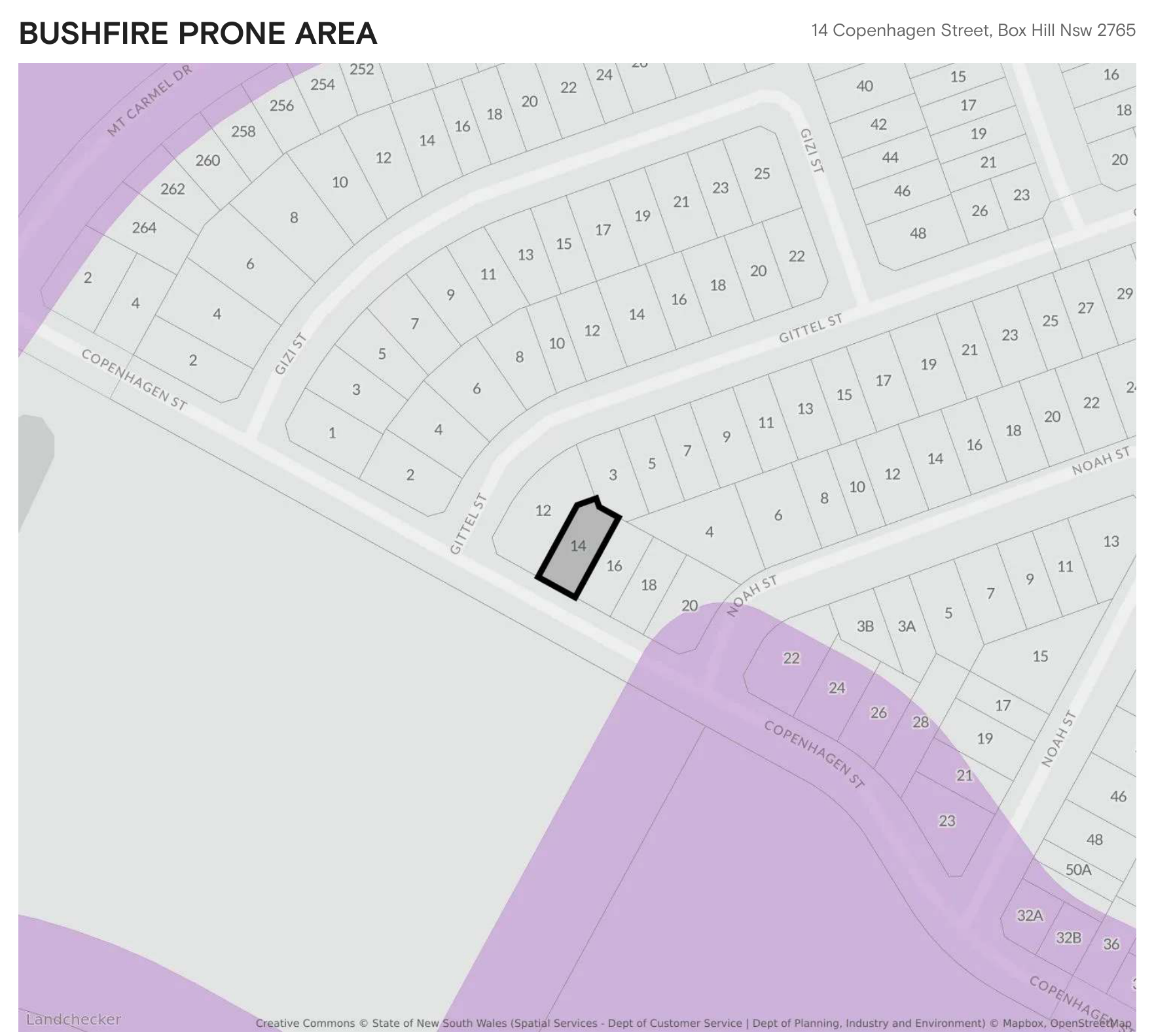Bush fire prone — cross-referenced source map
